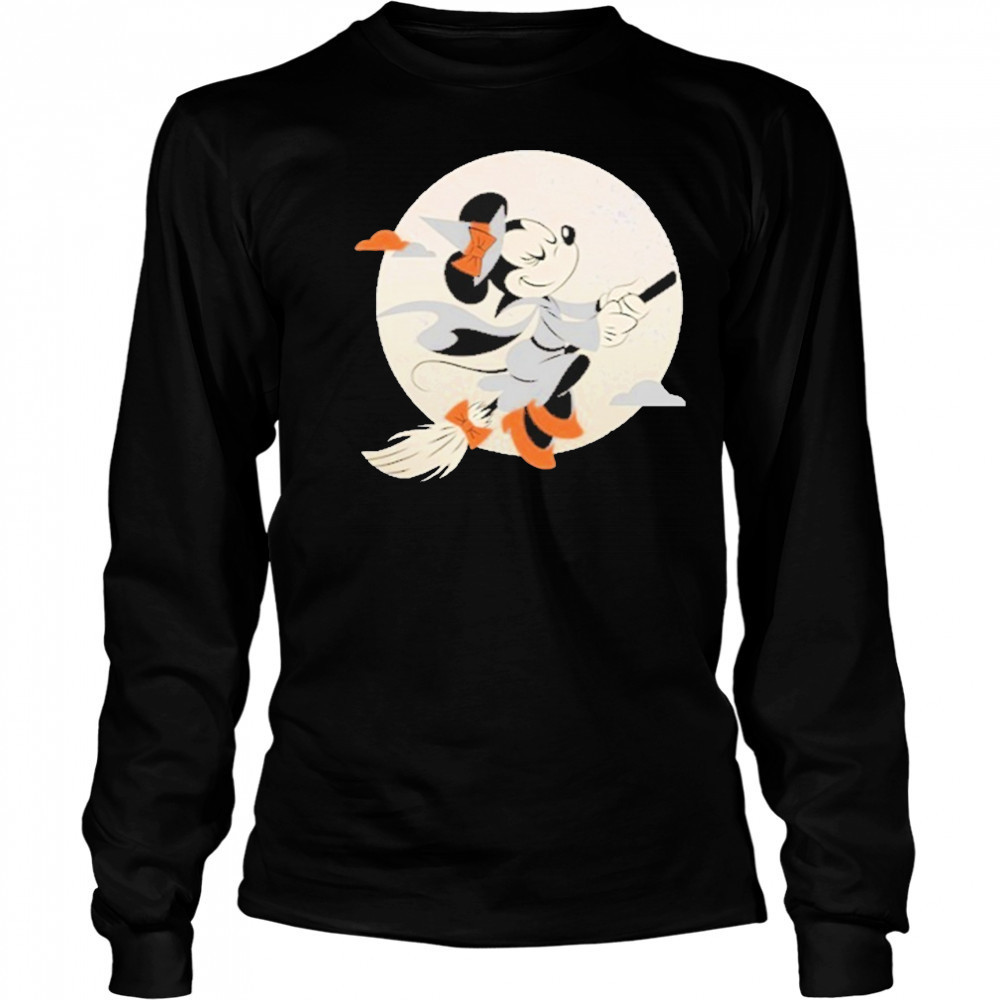 Minnie Mouse In Witch Halloween Shirt Long Sleeved