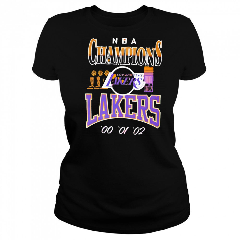NBA Champions Los Angeles Lakers 00 01 02 shirt Women's T-shirt