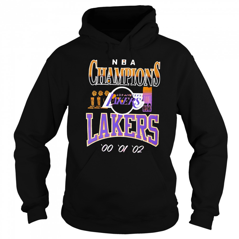 NBA Champions Los Angeles Lakers 00 01 02 shirt Sweatshirt