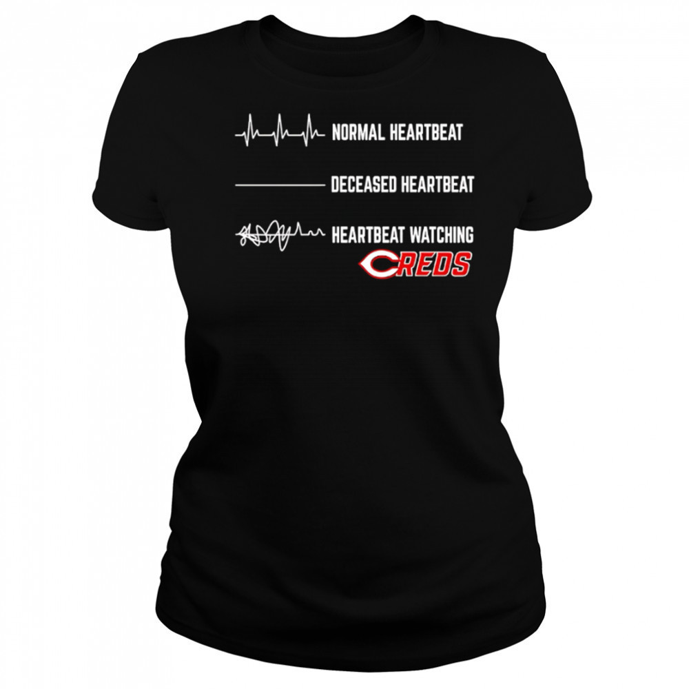 Normal Heartbeat Deceased Heartbeat Heartbeat Watching Cincinnati Reds shirt Women's T-shirt