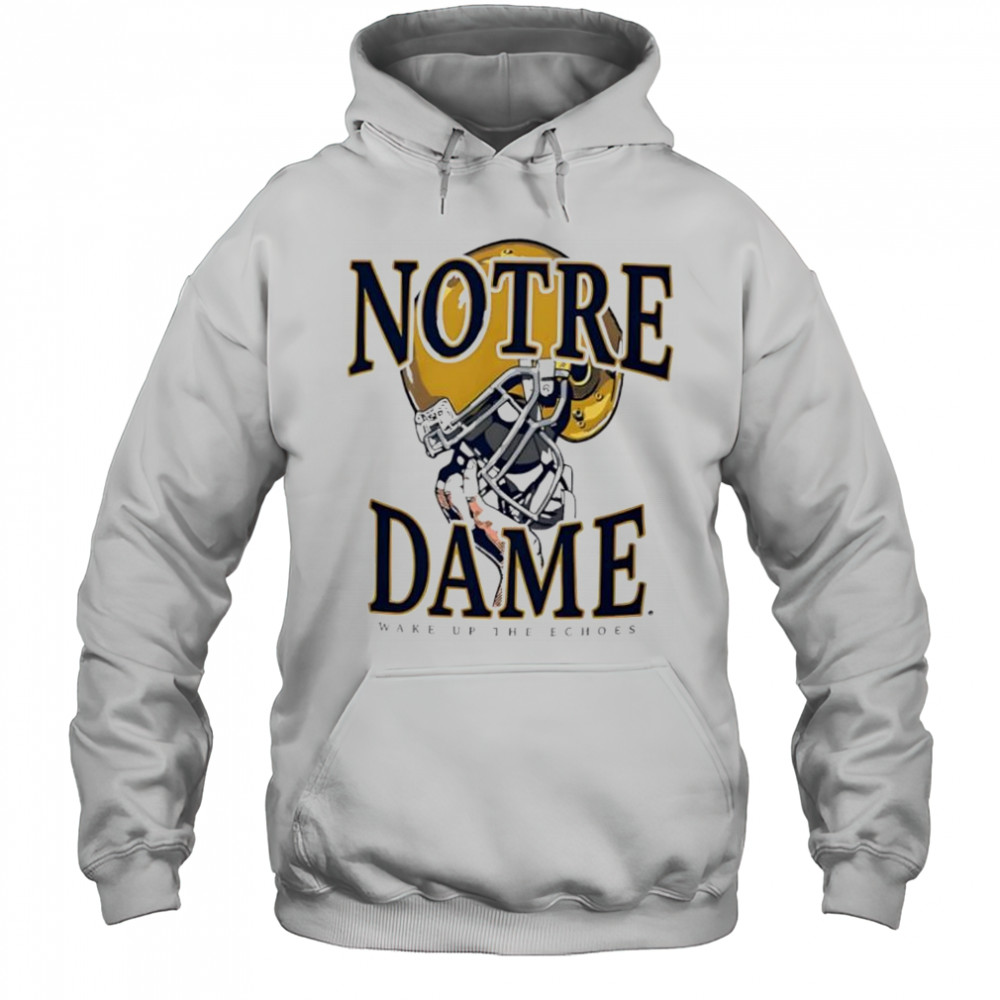 Notre Dame Fighting Irish wake up the echoes helmet shirt Hoodie