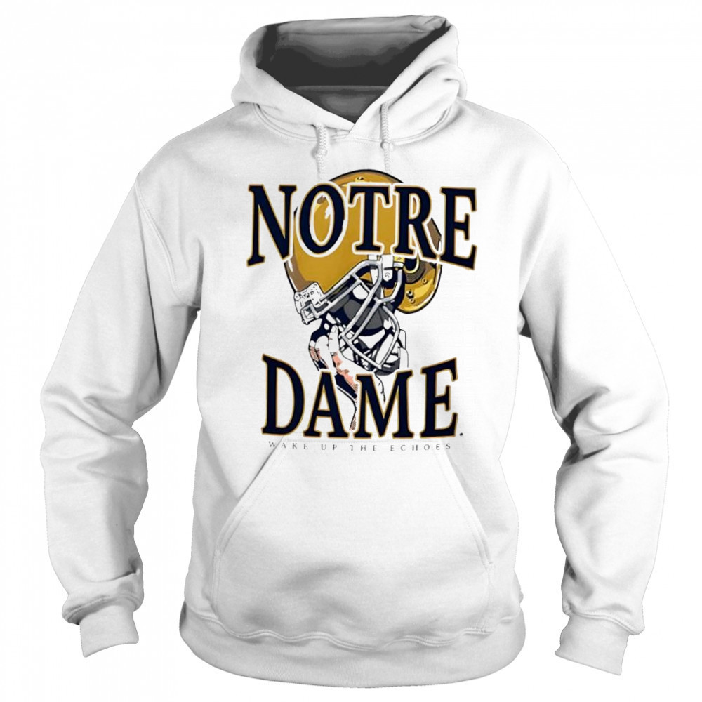 Notre Dame Fighting Irish wake up the echoes helmet shirt Sweatshirt