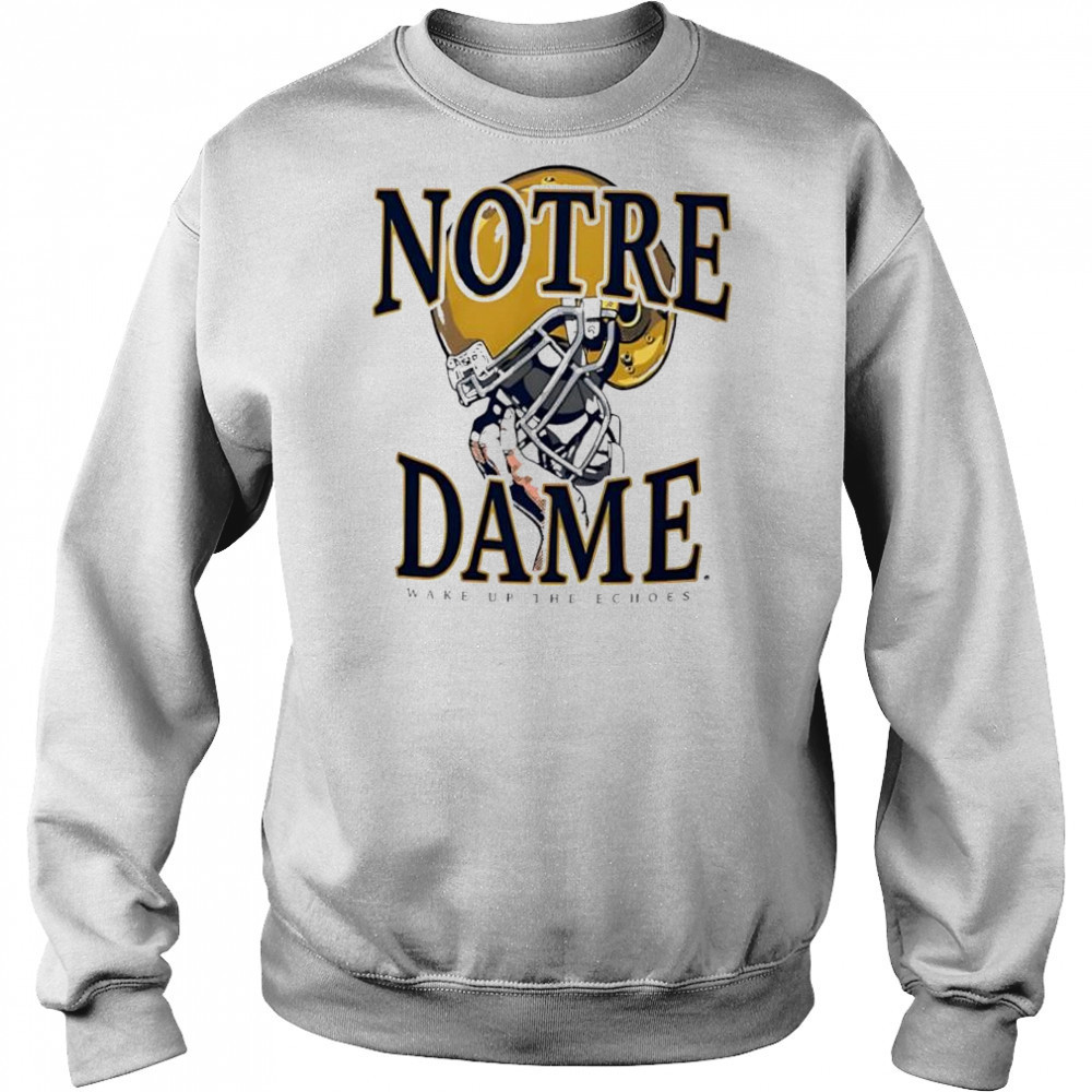 Notre Dame Fighting Irish wake up the echoes helmet shirt Hoodie