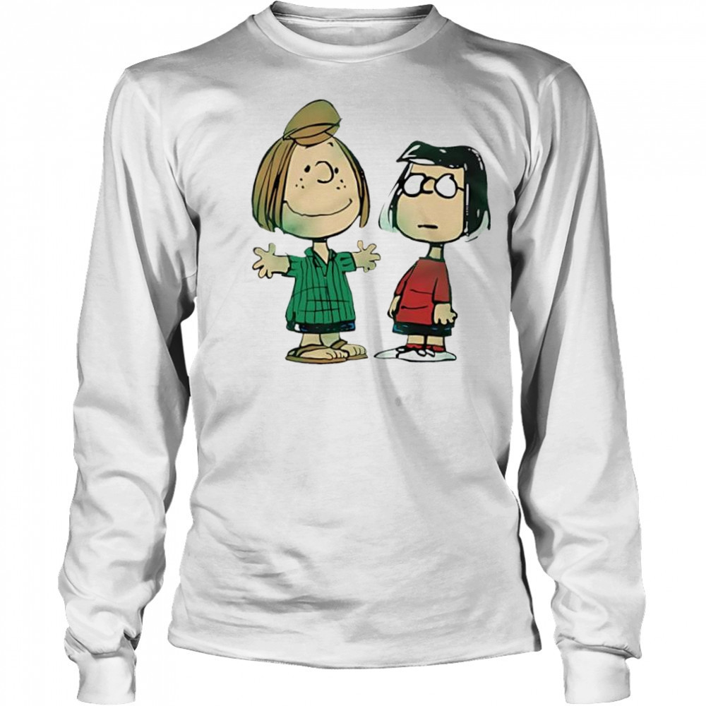 Peanuts Peppermint Patty And Marcie Character cartoon cute shirt Long Sleeved