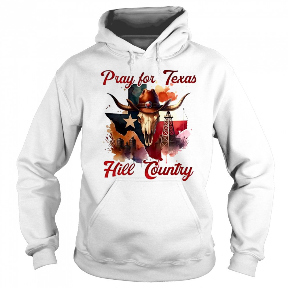 Pray for Texas hill country western skull shirt Sweatshirt