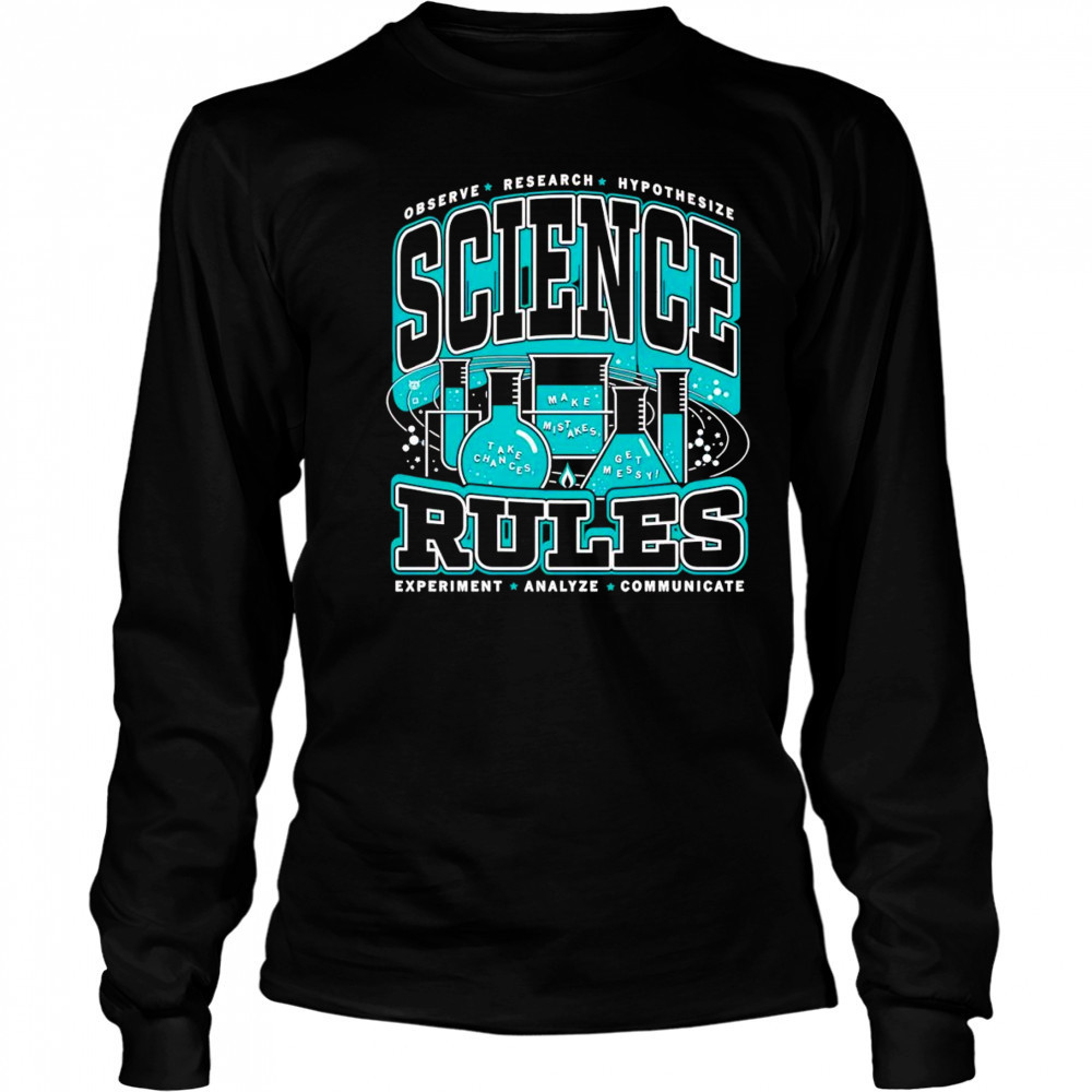 Science Rules Max Collegiate shirt Long Sleeved