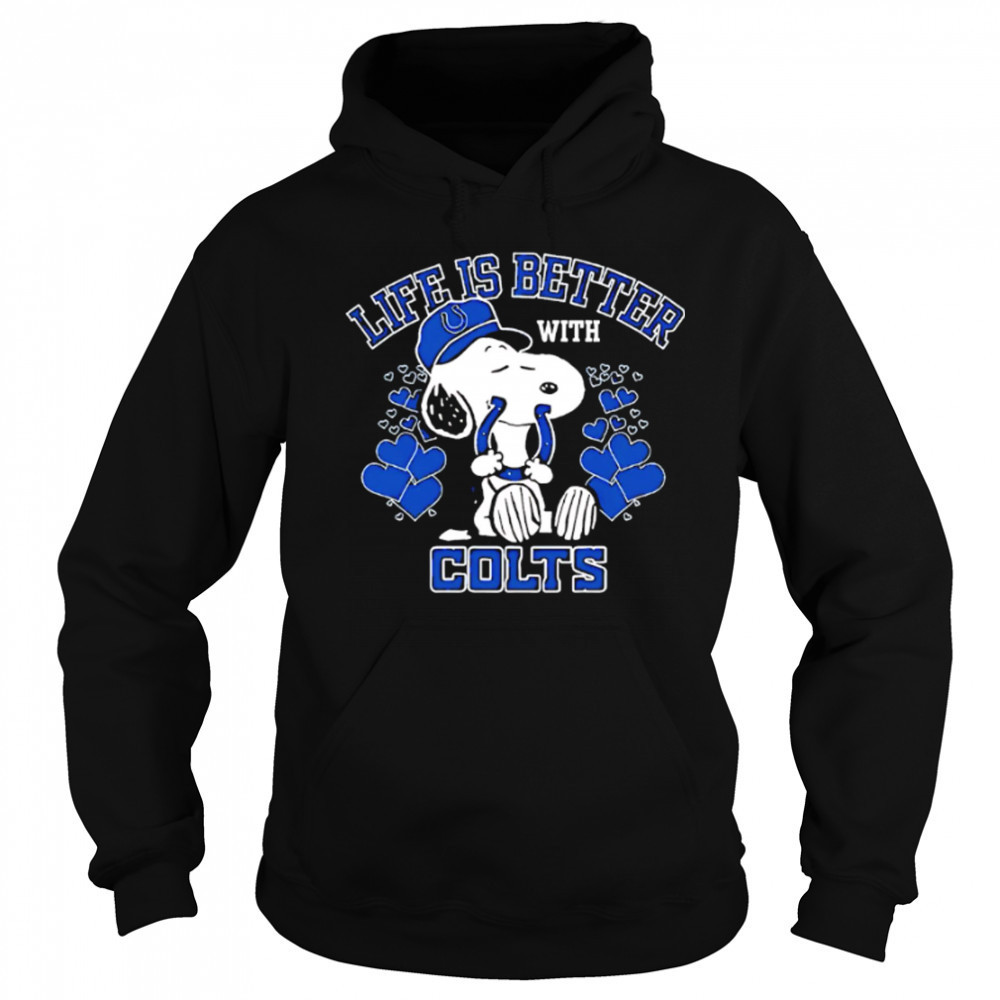 Snoopy Life Is Better With Indianapolis Colts shirt Sweatshirt