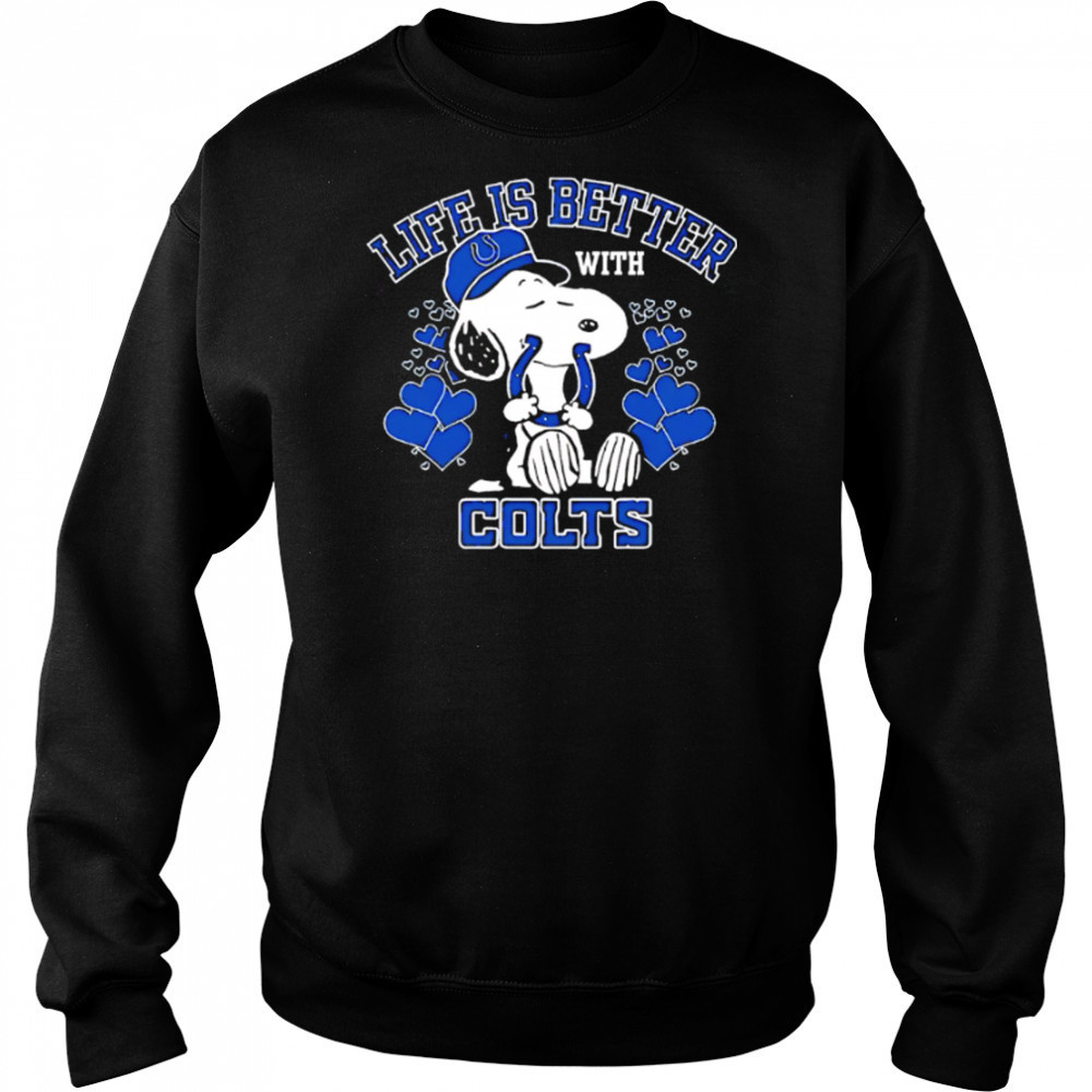 Snoopy Life Is Better With Indianapolis Colts shirt Hoodie