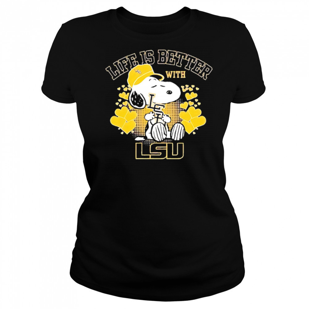 Snoopy Life is better with LSU shirt Women's T-shirt
