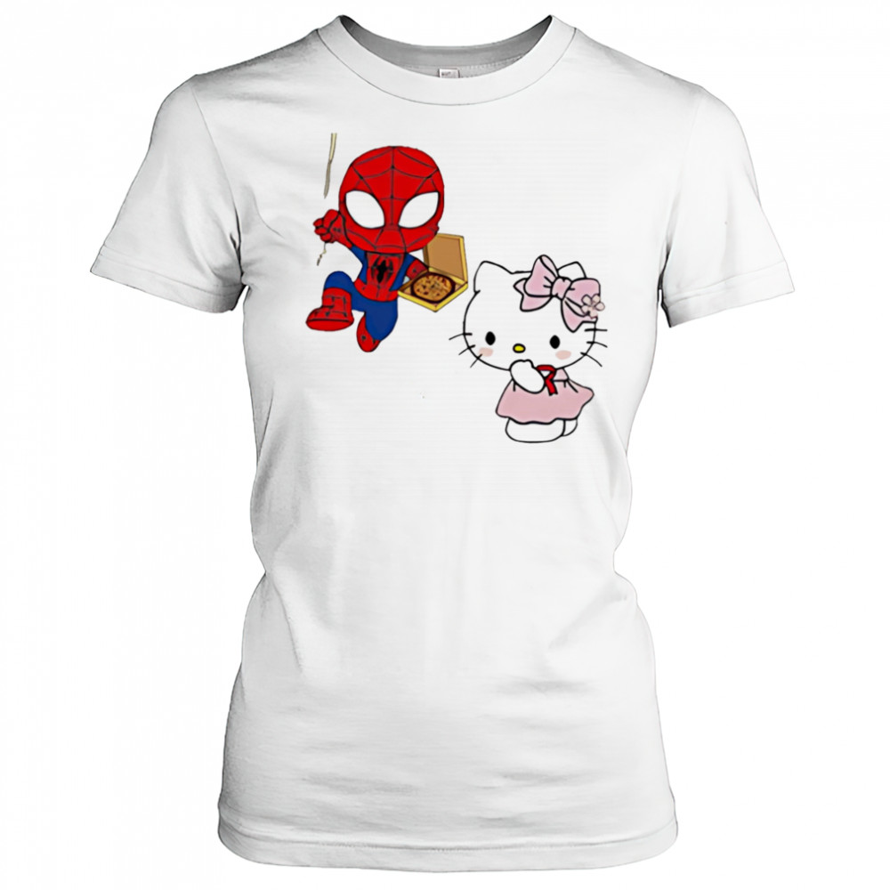 Spider Man Deliver Hello Kitty Pizza shirt Women's T-shirt