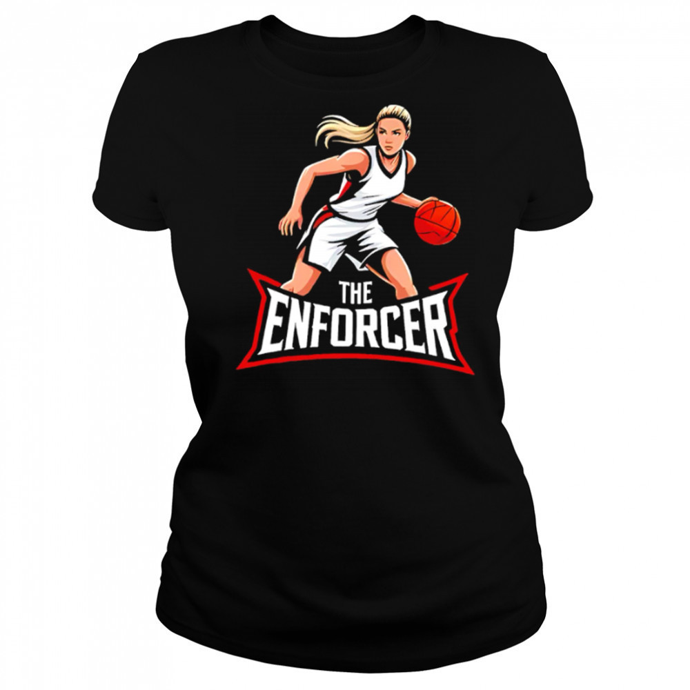 The Enforcer Bold Blonde Basketball Graphic shirt Women's T-shirt