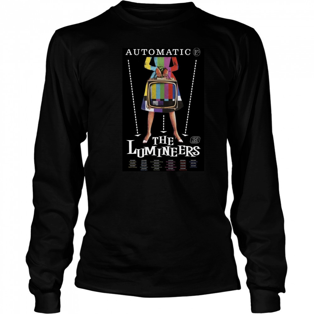 The Lumineers Automatic EU + UK World Tour 2025 Poster Shirt Long Sleeved