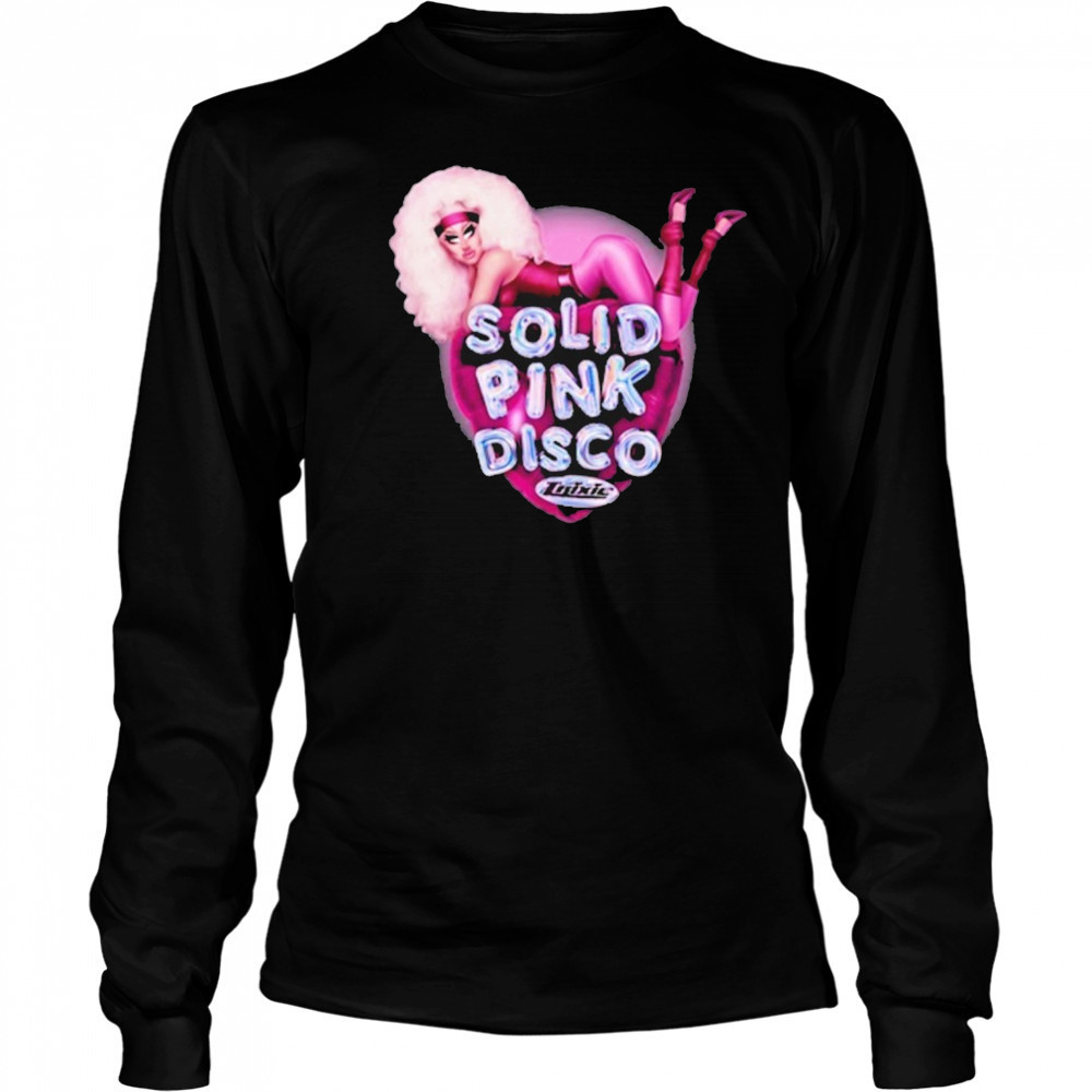 Trixie Mattel Solid Pink Disco Balloon Heart Shirt Long Sleeved