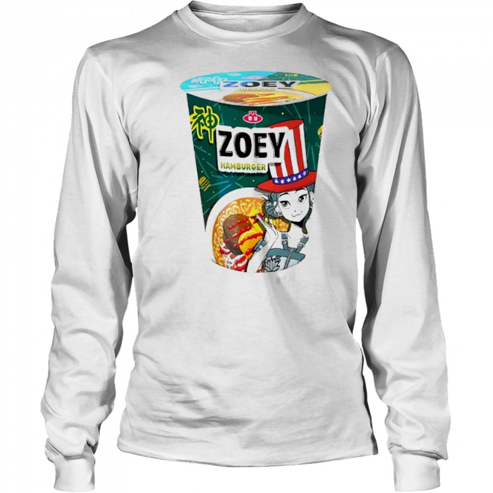 Zoey Hamburger Ramen KPop Demon Hunters shirt Long Sleeved