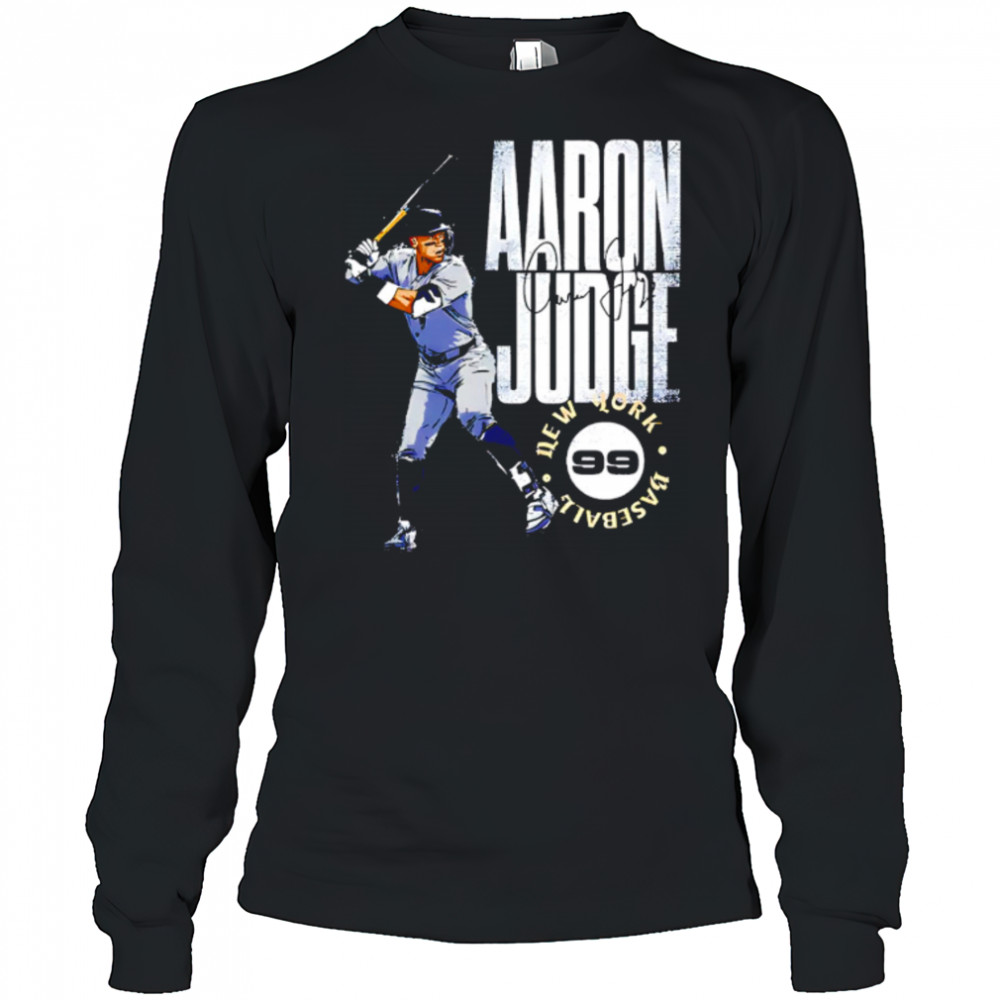 Aaron Judge New York Yankees Stamp signature retro shirt Long Sleeved