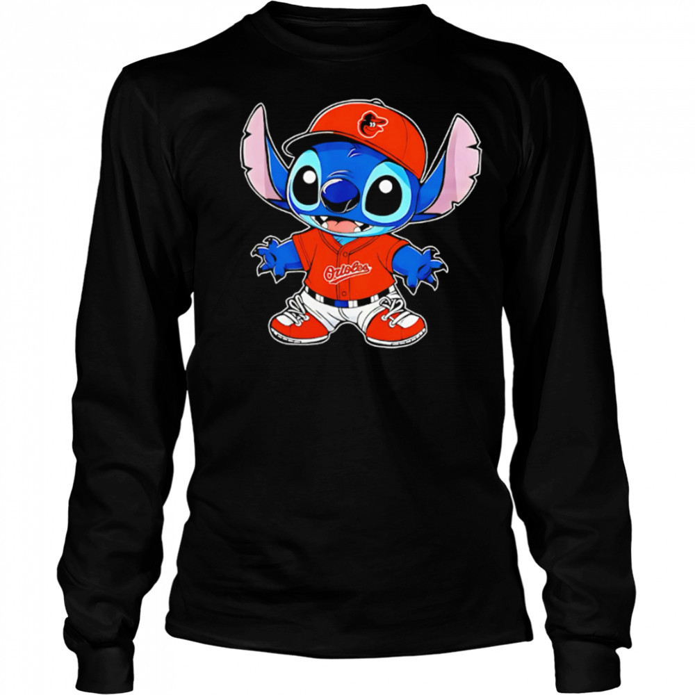 Baltimore Orioles Stitch Baseball 2025 shirt Long Sleeved