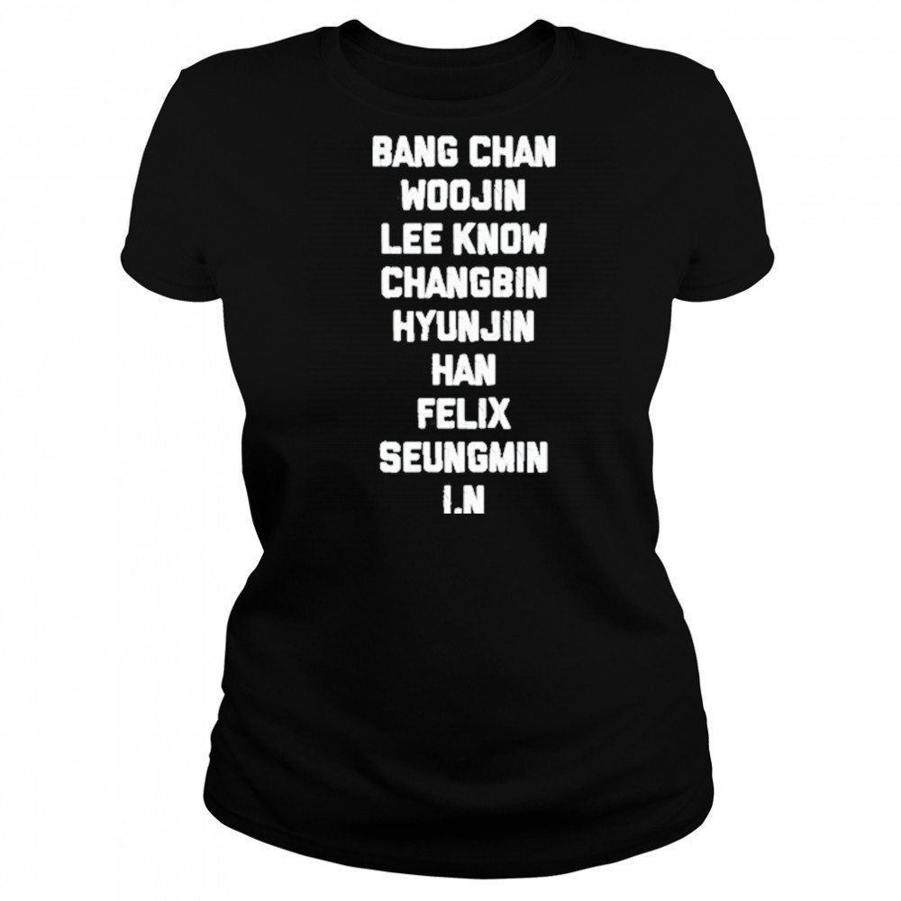 Bang Chan Woojin Lee Know Changbin Hyunjin Han Felix Seungmin I.N T-Shirt Women's T-shirt