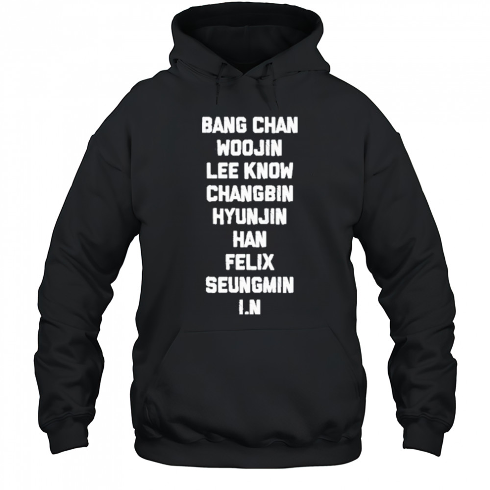 Bang Chan Woojin Lee Know Changbin Hyunjin Han Felix Seungmin I.N T-Shirt Hoodie