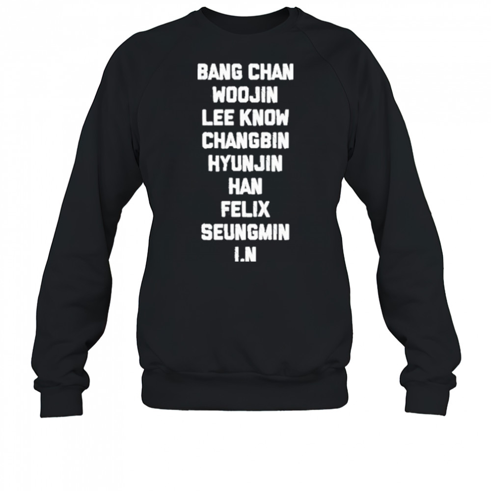 Bang Chan Woojin Lee Know Changbin Hyunjin Han Felix Seungmin I.N T-Shirt Sweatshirt