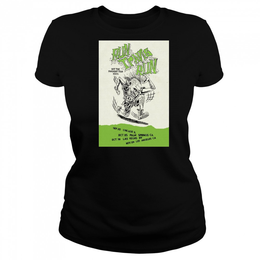 Blink-182 Run Travis Run Hit Pavement Tour 2025 Poster T-Shirt Women's T-shirt