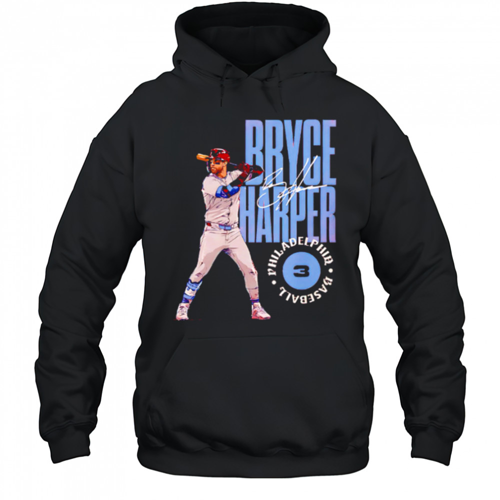 Bryce Harper Philadelphia Stamp signature baseball shirt Hoodie