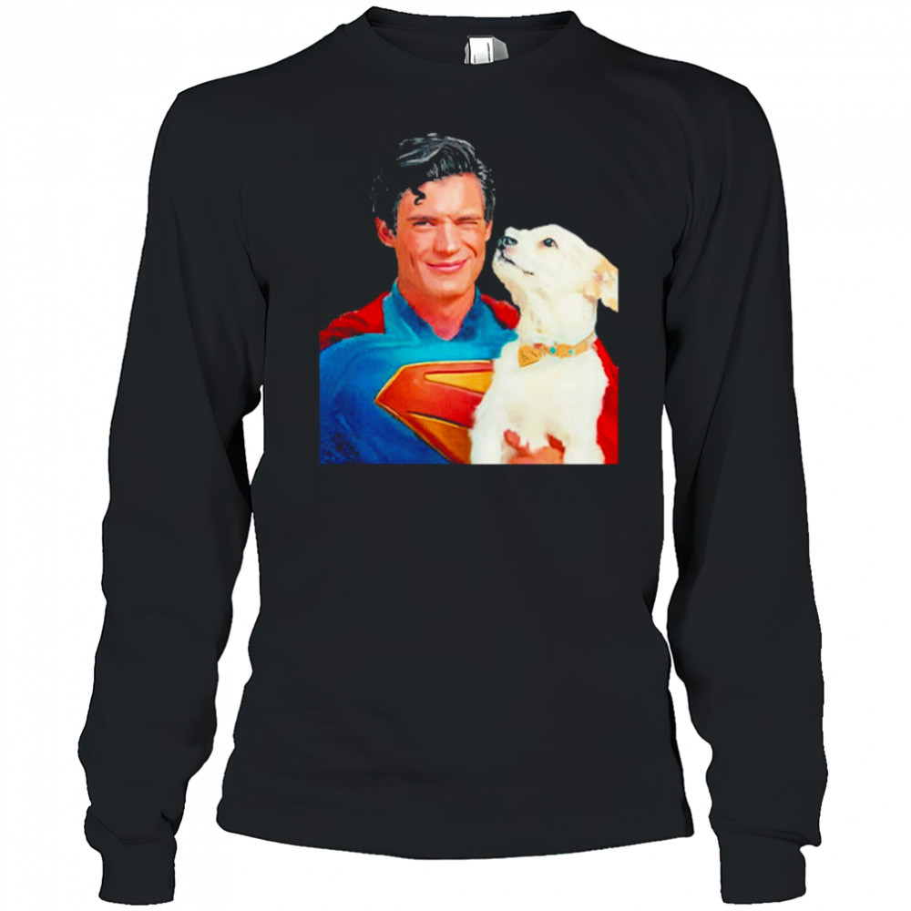 Clark Kent And Krypto The Superdog T-Shirt Long Sleeved