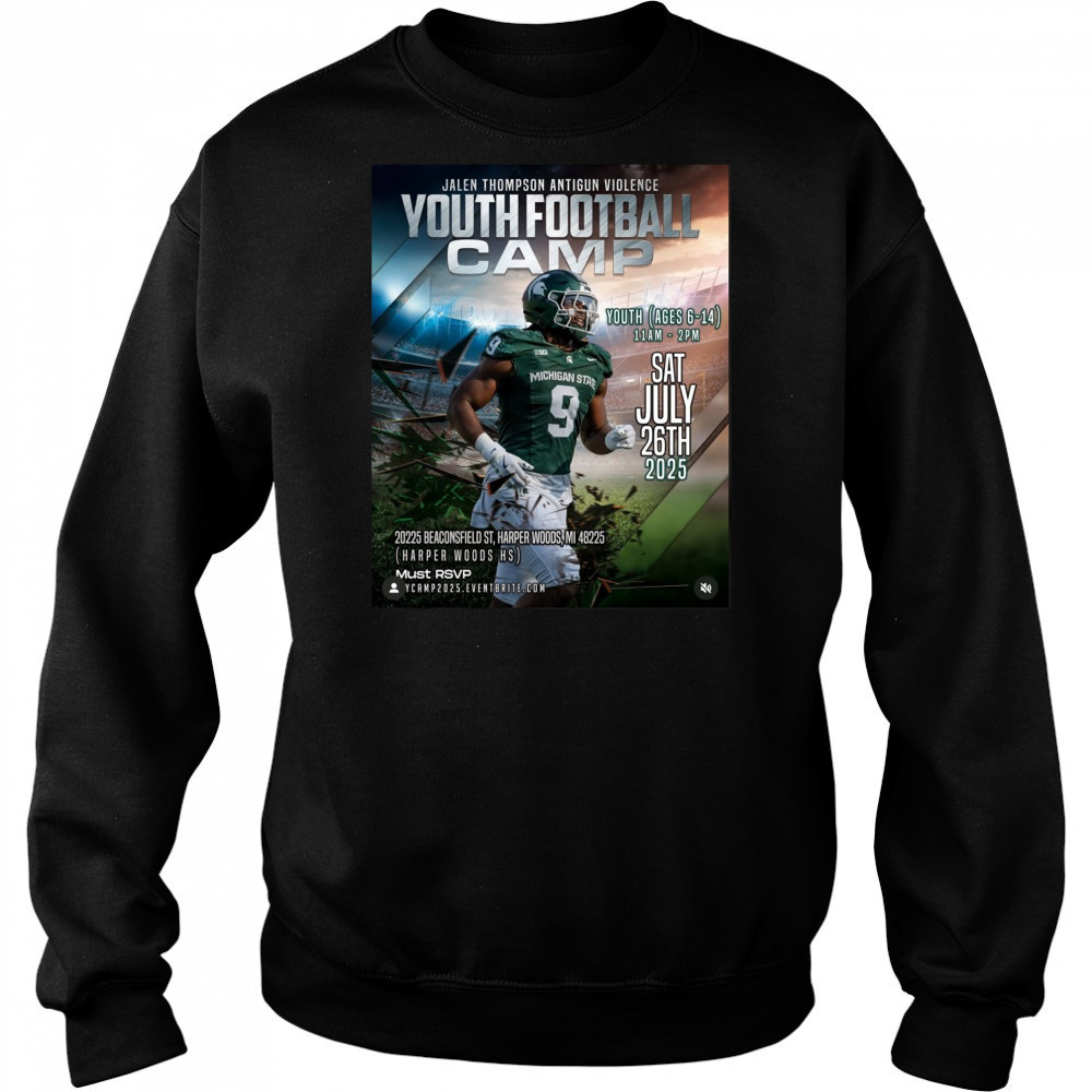 Jalen Thompson Anti Gun VIolence Youth Football Camp Sat July 26Th 2025 Poster Shirt Hoodie