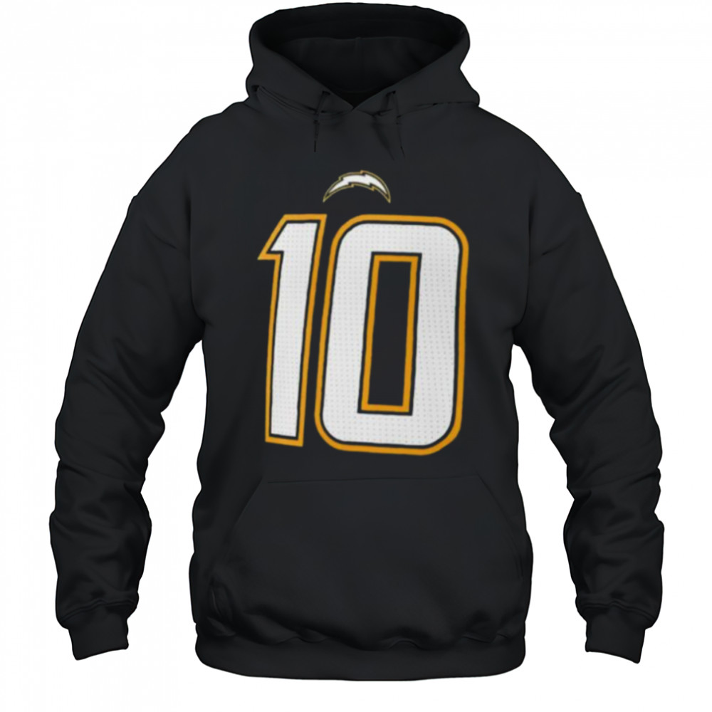 Justin Herbert 10 Los Angeles Chargers name and number 2 sided shirt Hoodie