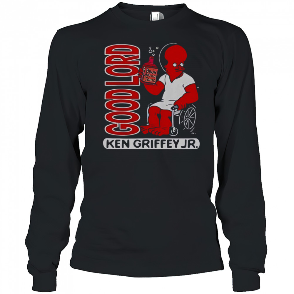Ken Griffey Jr Good Lord Cartoon T-Shirt Long Sleeved