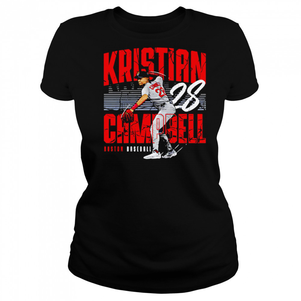 Kristian Campbell 28 Boston Player Name baseball retro shirt Women's T-shirt