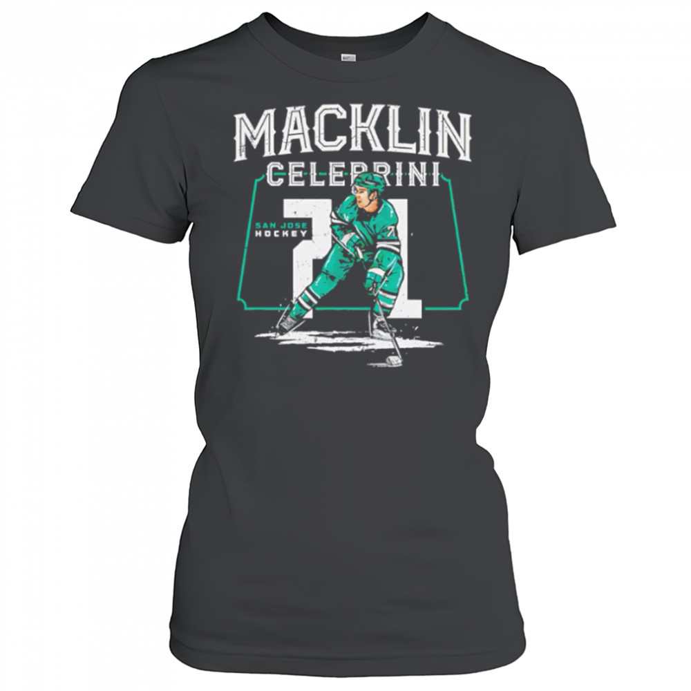 Macklin Celebrini 71 San Jose Player Name signature hockey shirt Women's T-shirt