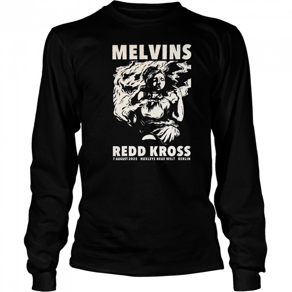 Melvins Aug 7 2025 Berlin Tour Poster T-Shirt Long Sleeved