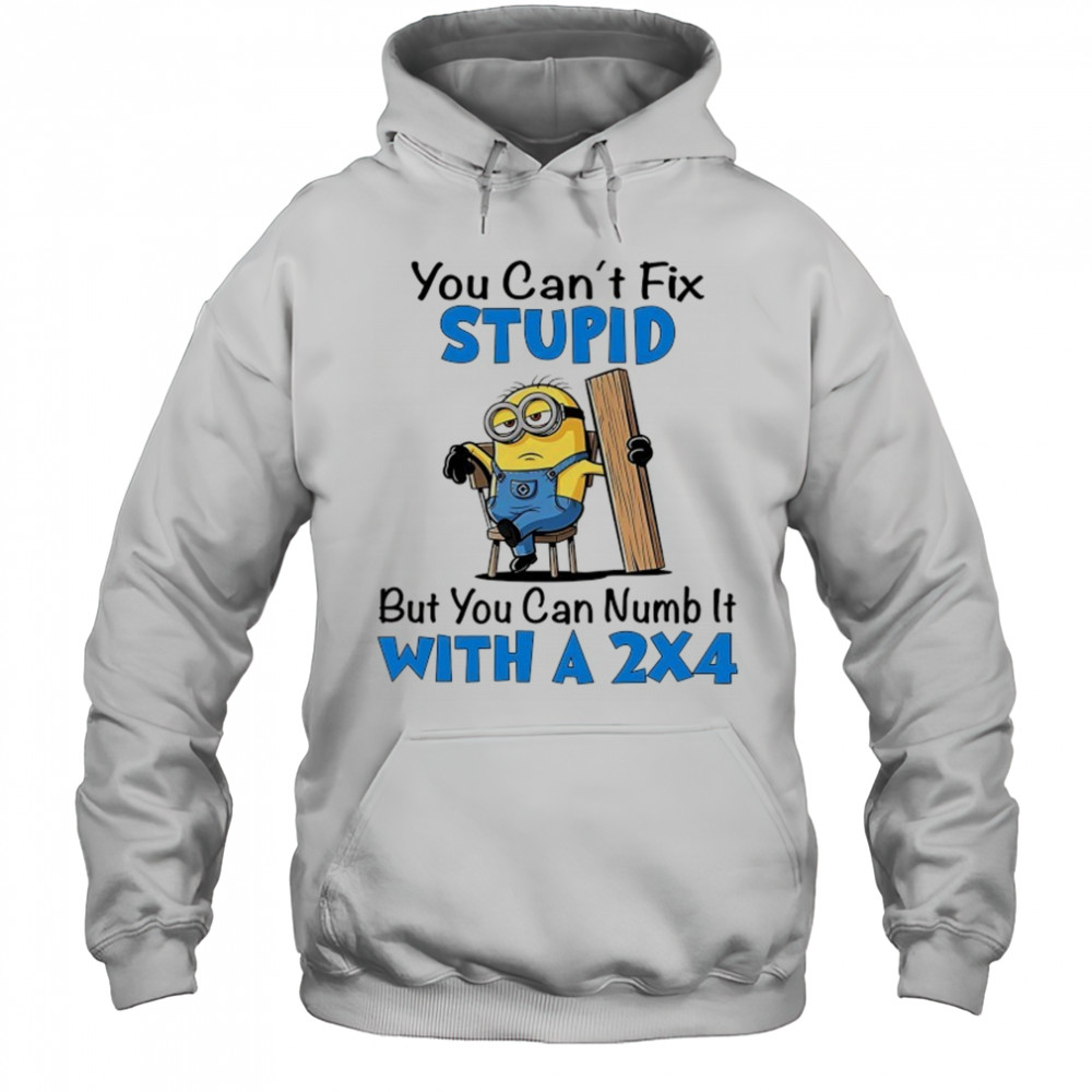 Minion you can’t fix stupid but you can numb it with a 2×4 shirt Hoodie