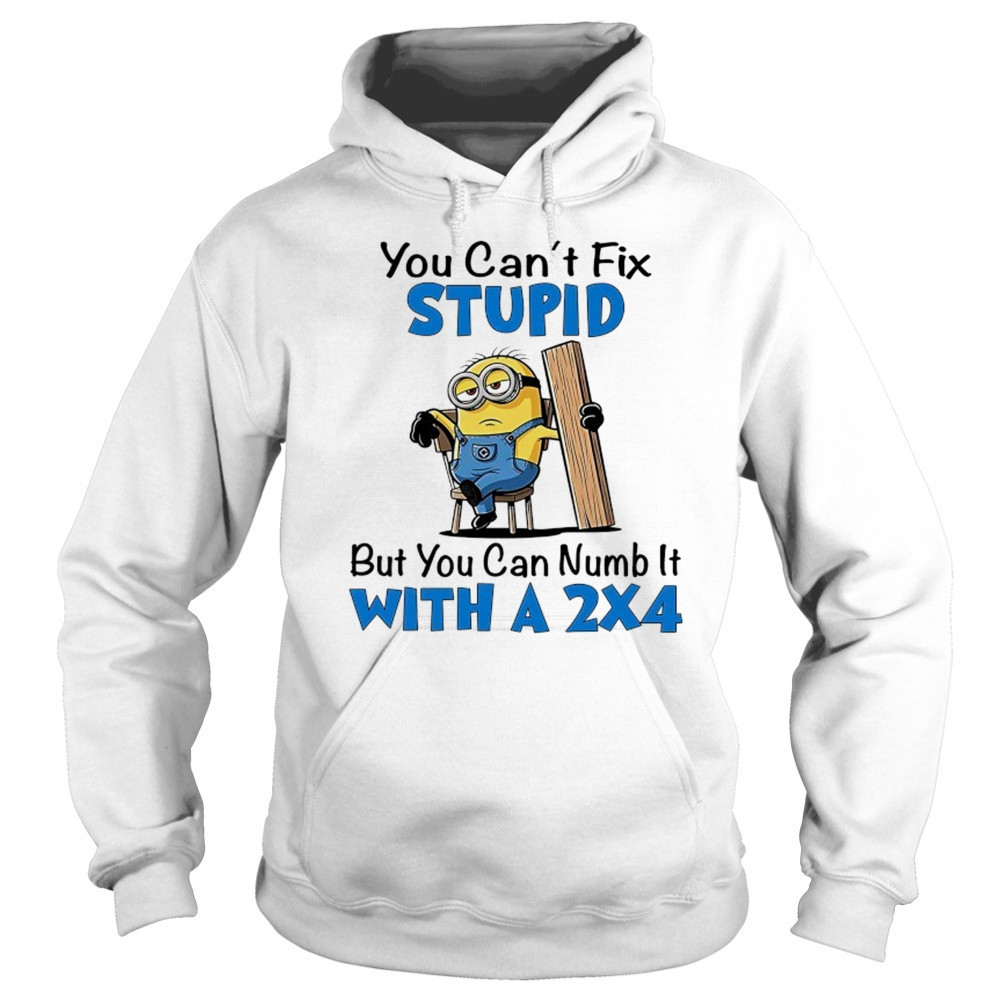 Minion you can’t fix stupid but you can numb it with a 2×4 shirt Sweatshirt