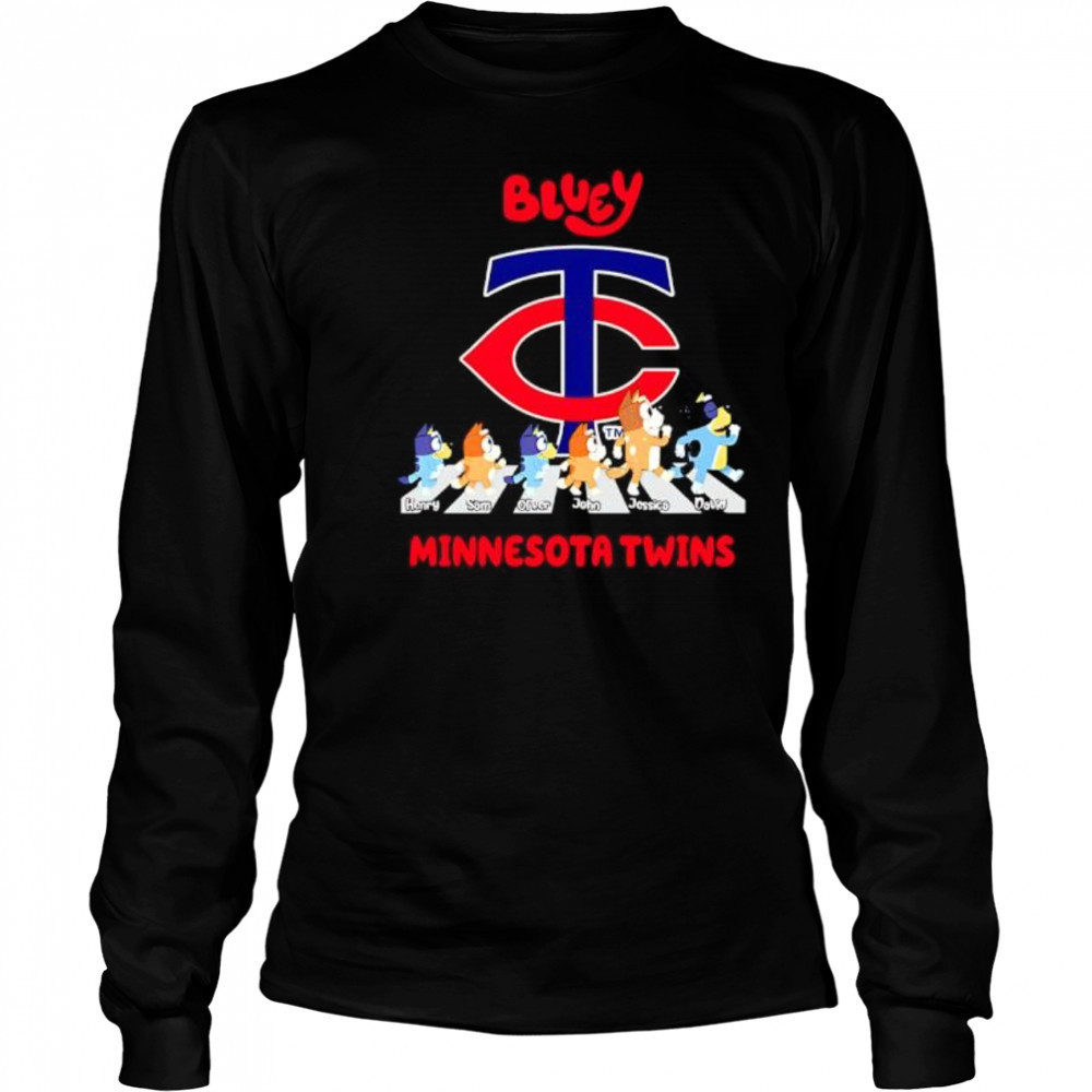 Minnesota Twins Bluey Baseball Fan shirt Long Sleeved