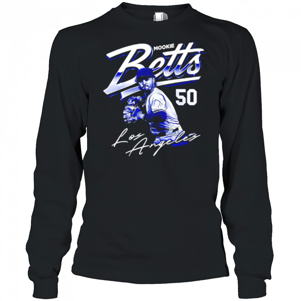 Mookie Betts Los Angeles Dodgers 50 signature shirt Long Sleeved