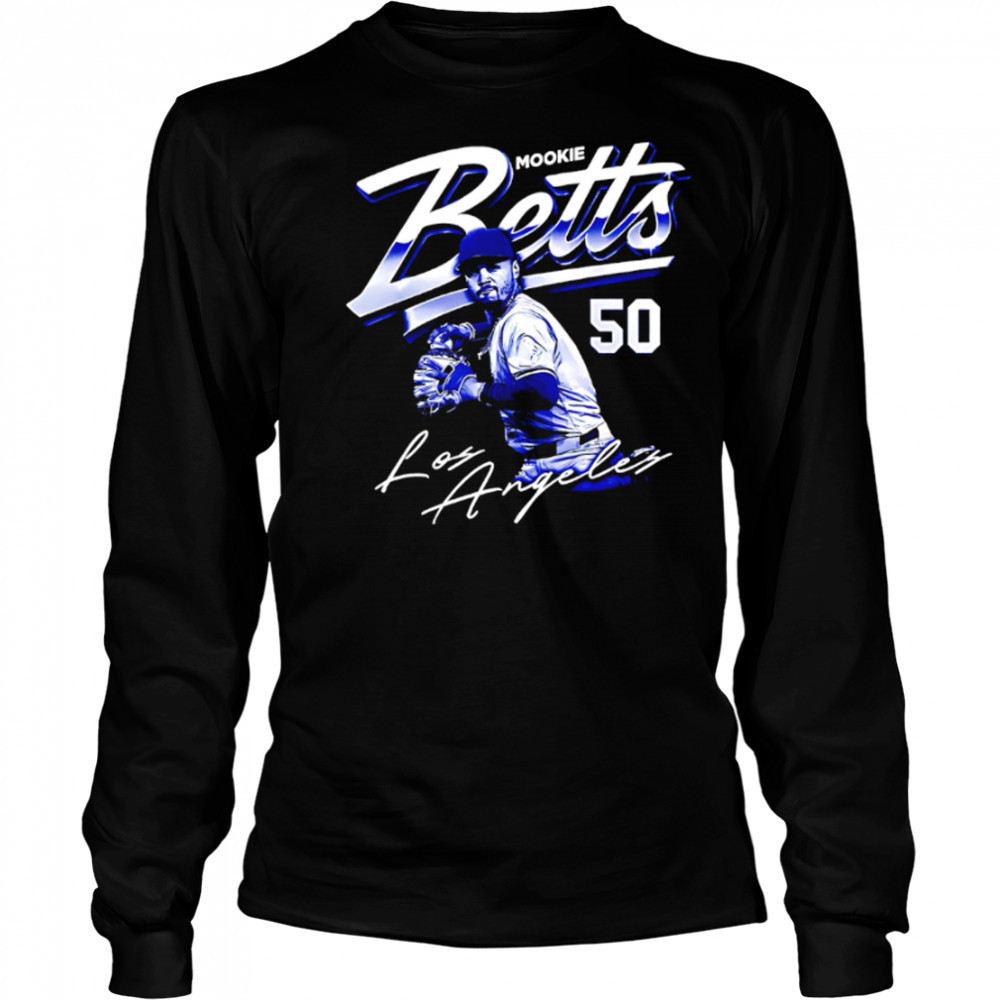 Mookie Betts Los Angeles Dodgers 50 signature shirt Long Sleeved