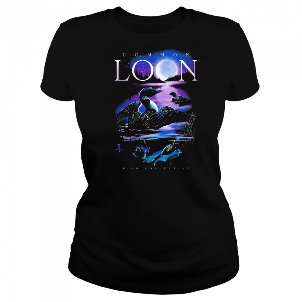 Moonlit Common Loon Bird Collective T-shirt Women's T-shirt