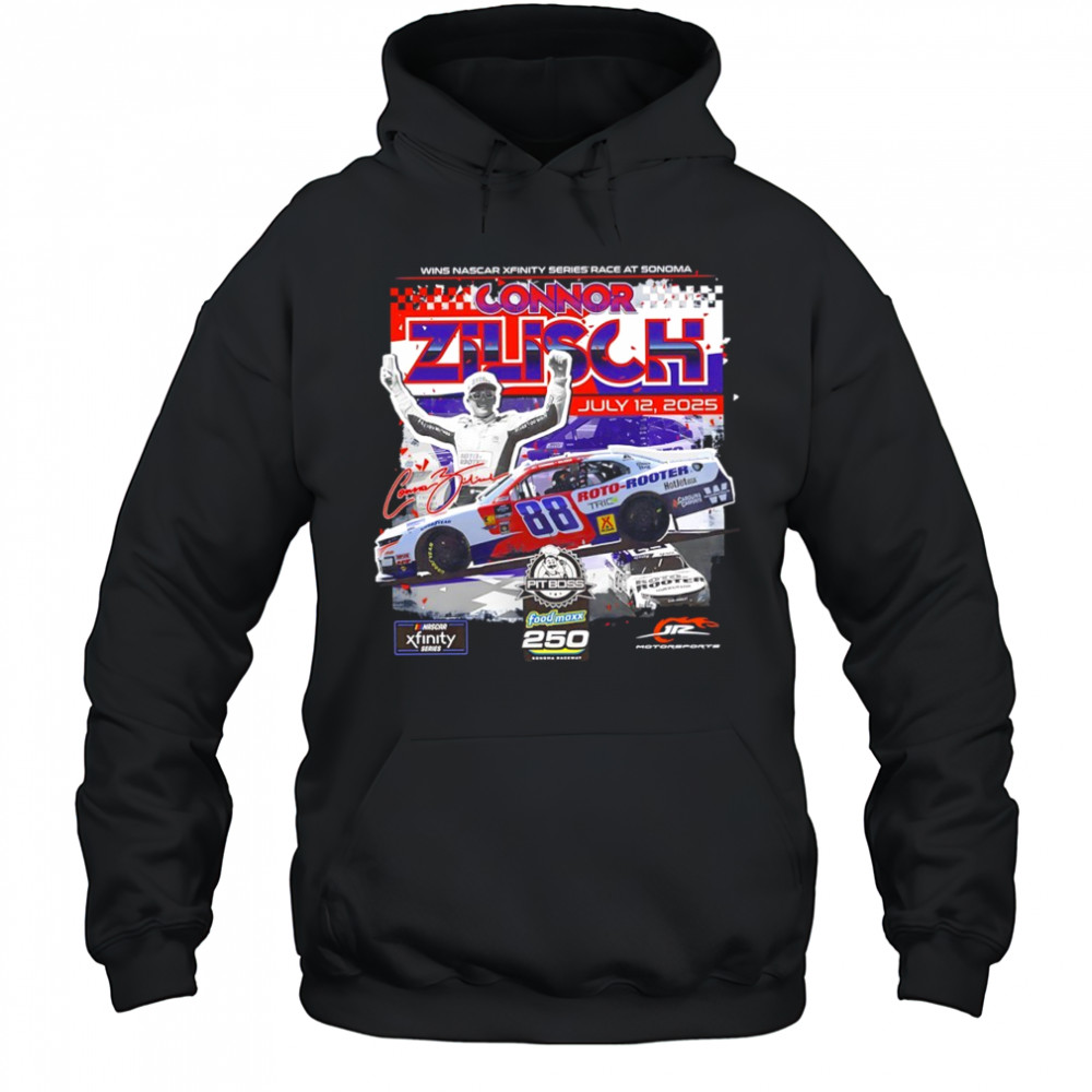 Nascar Connor Zilisch Checkered Flag Sports July 12 2025 signature shirt Hoodie
