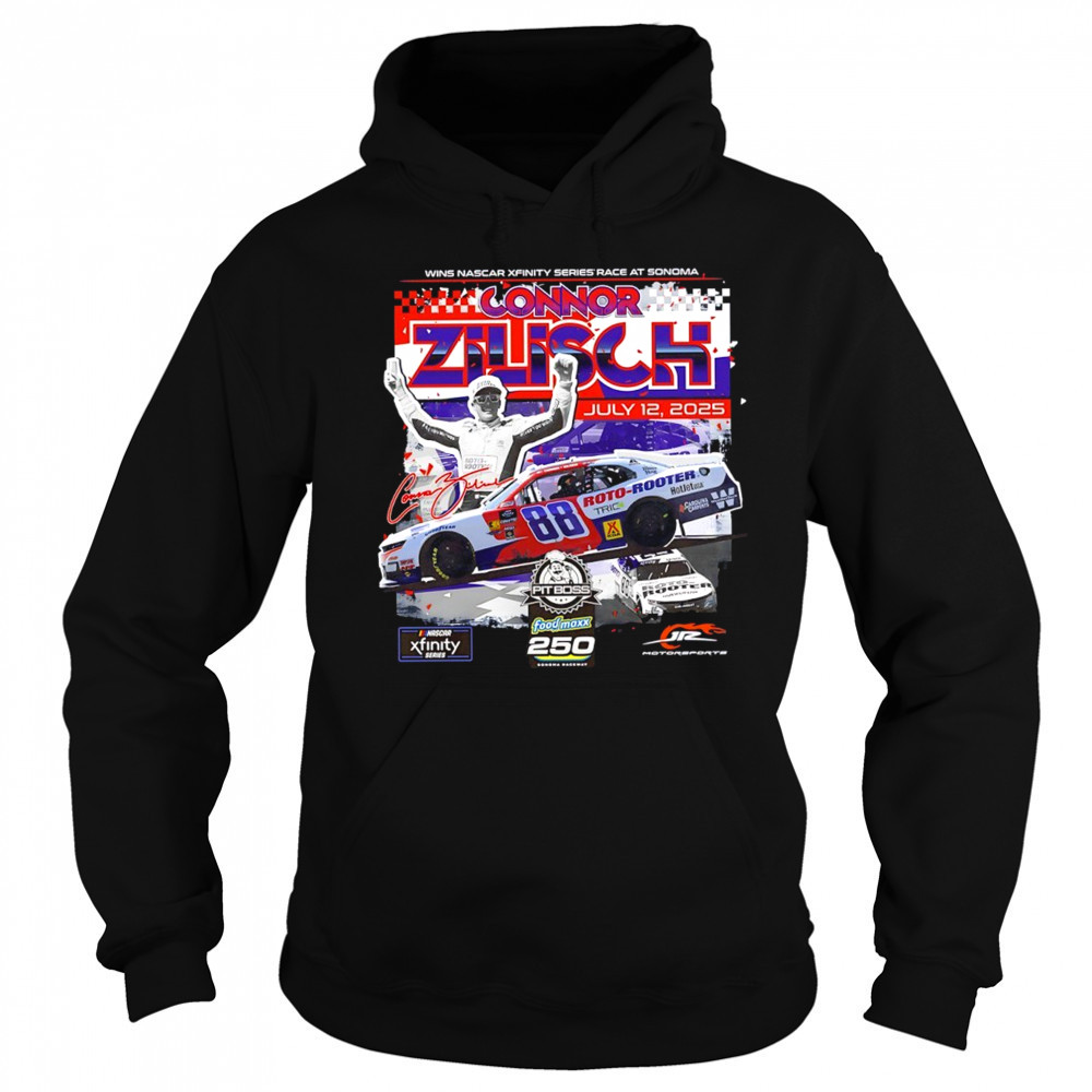 Nascar Connor Zilisch Checkered Flag Sports July 12 2025 signature shirt Sweatshirt