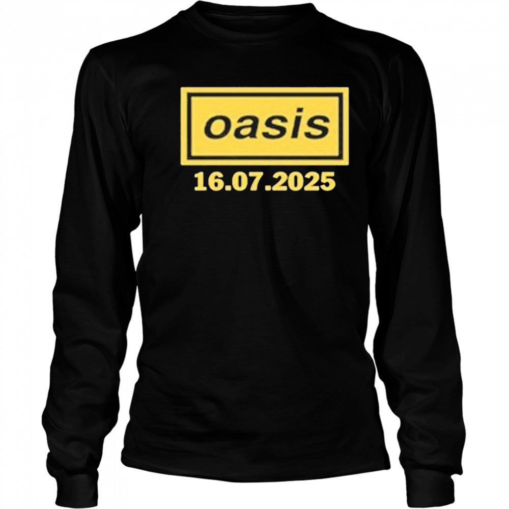 Oasis July 16 2025 Tour Manchester Heaton Park T-Shirt Long Sleeved