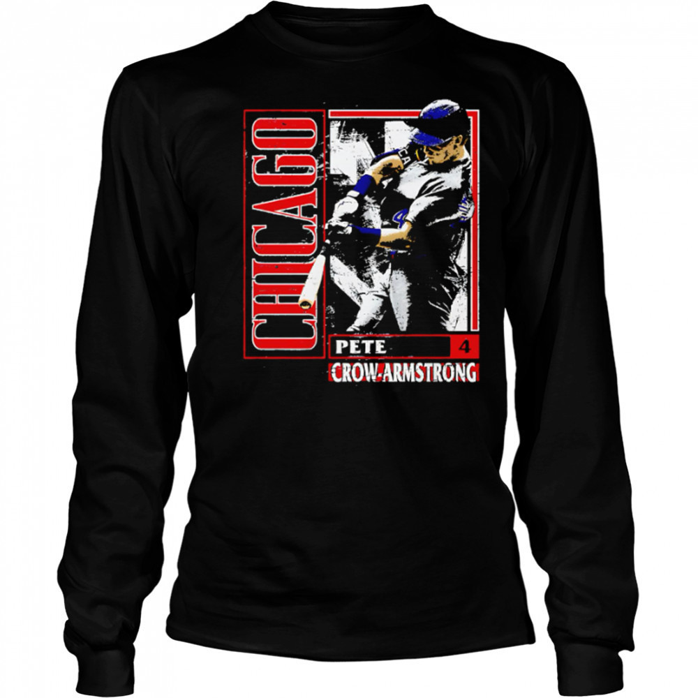 Pete Crow-Armstrong Chicago Cubs Card Style vintage shirt Long Sleeved
