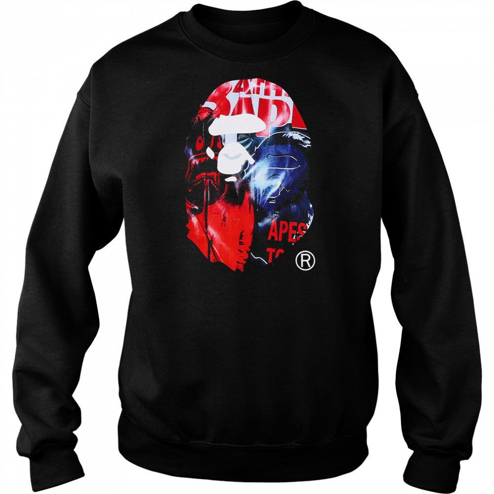 PHOTO PRINT APE HEAD RELAXED FIT Shirt Hoodie