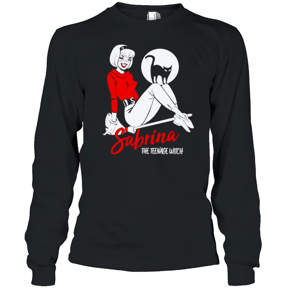 Sabrina The Teenage Witch on Broom shirt Long Sleeved