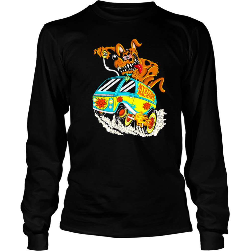 Scooby Funky Dog mystery machine shirt Long Sleeved