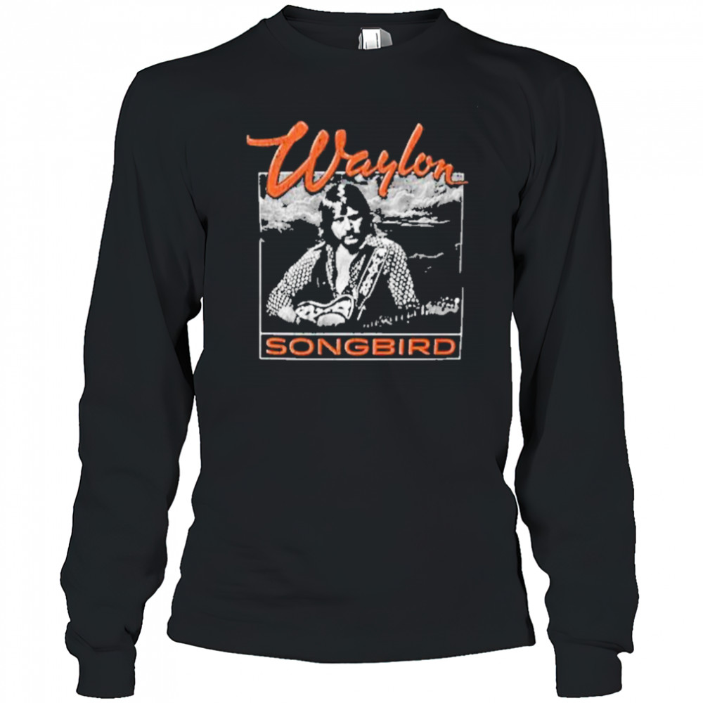 Songbird Waylon Jennings Album T-Shirt Long Sleeved