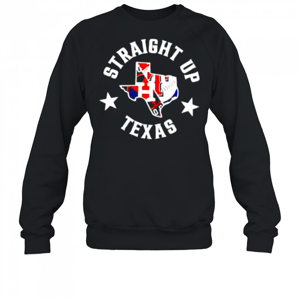 Straight up Texas Rangers and Houston Astros logo 2025 shirt Sweatshirt