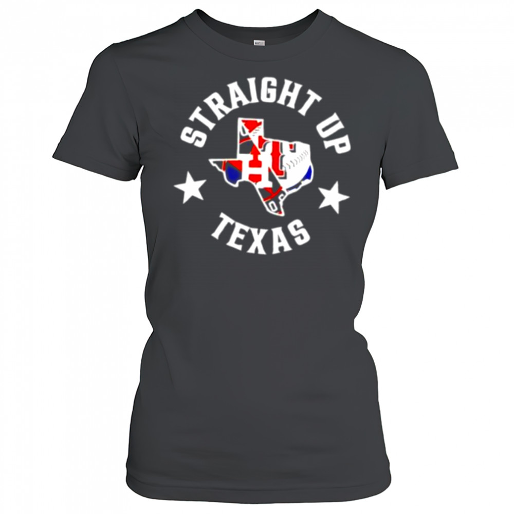 Straight up Texas Rangers and Houston Astros logo 2025 shirt Women's T-shirt