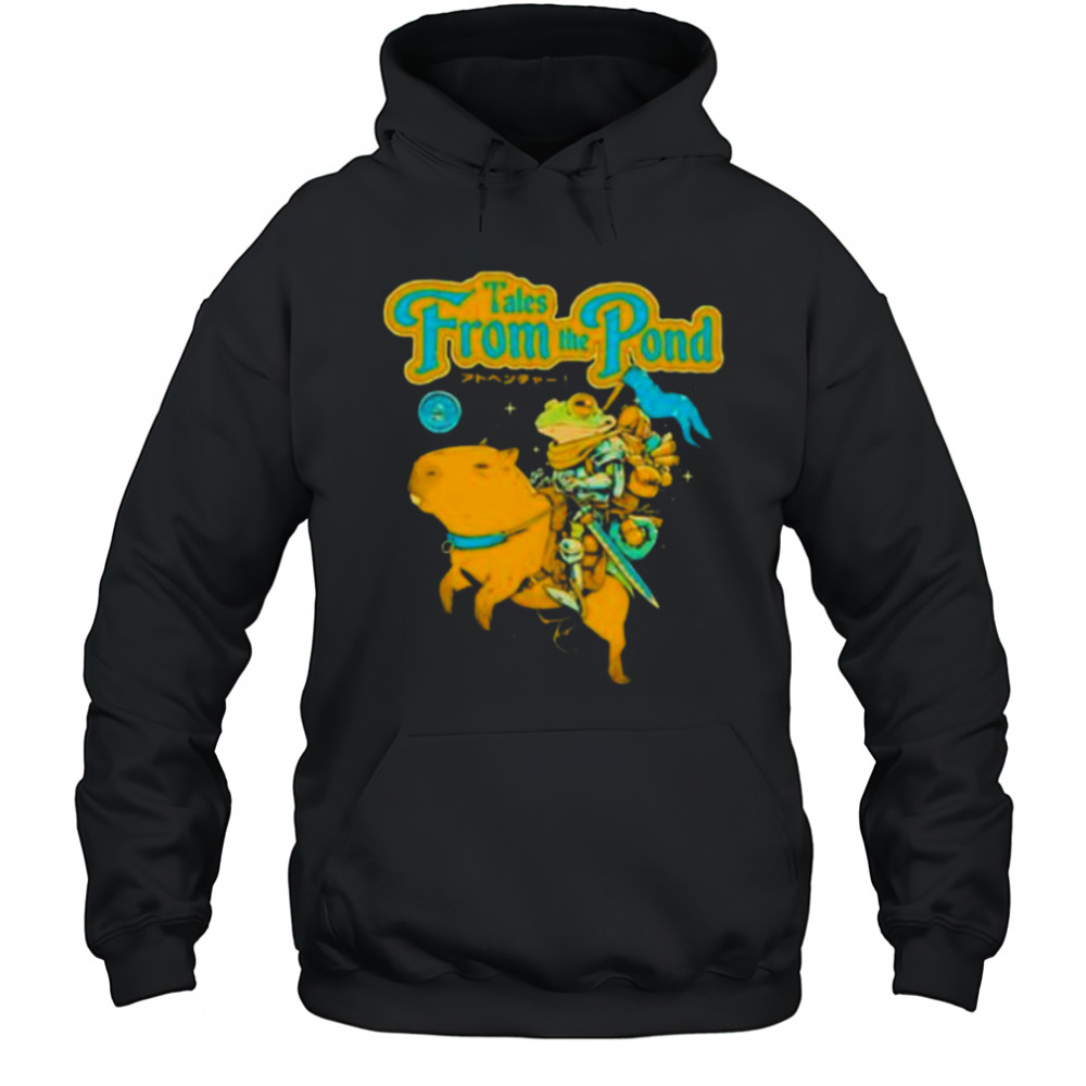 Tales from the Pond Frog riding Capybara shirt Hoodie