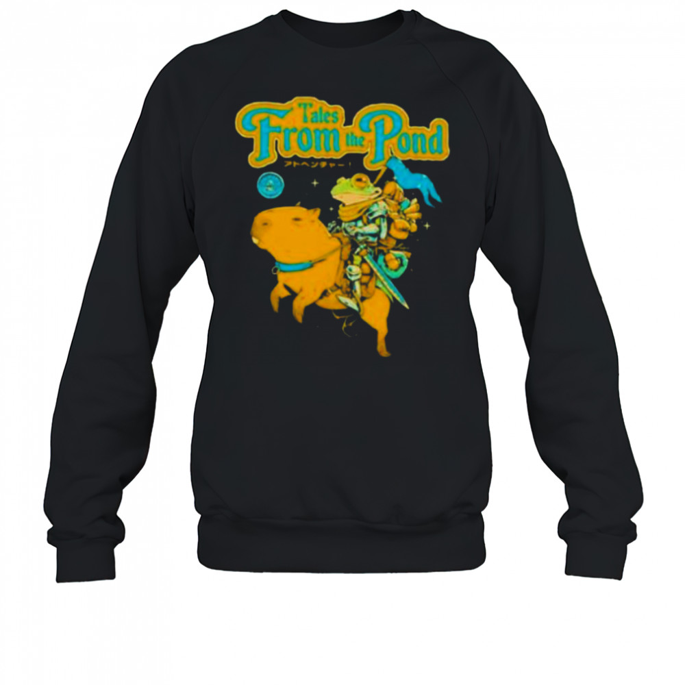 Tales from the Pond Frog riding Capybara shirt Sweatshirt